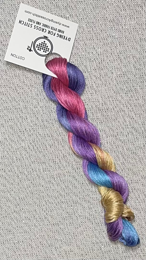 Cotton hand dyed floss - Oil Slick
