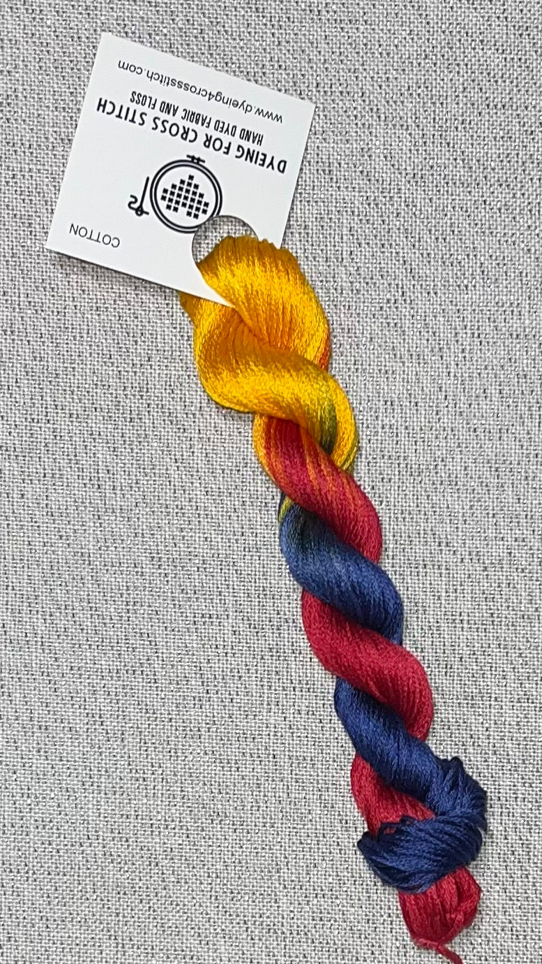 Cotton hand dyed floss - Carnie