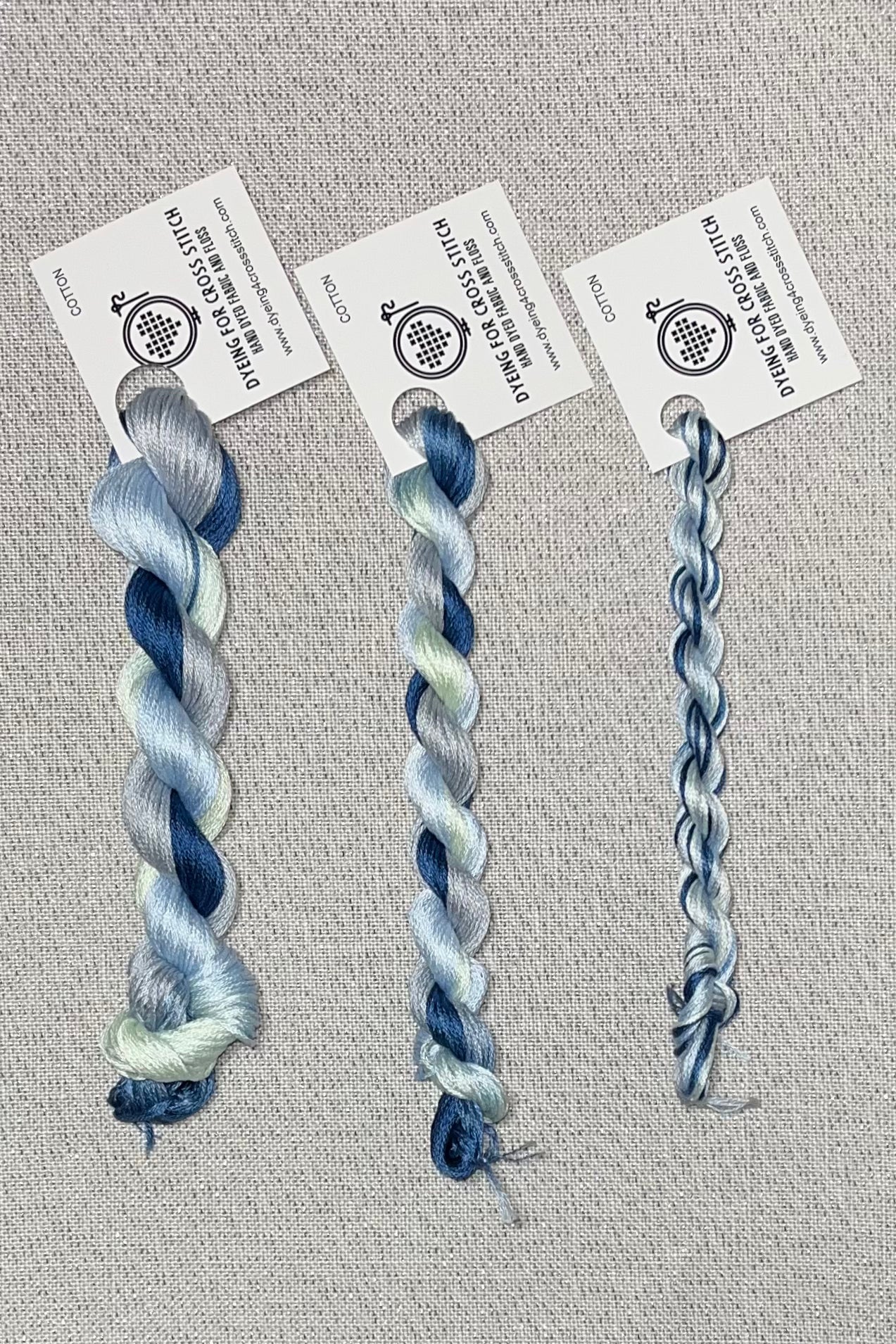 Cotton hand dyed floss - Lakeside