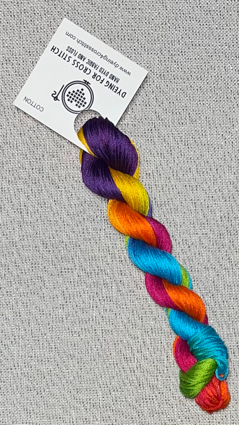 Hand-Dyed Cross Stitch Fabric - Peppermint Swirls
