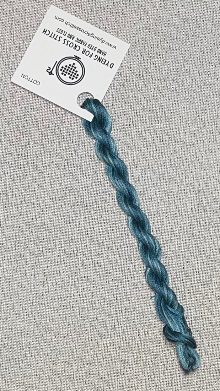 Cotton hand dyed floss - Faded Denim