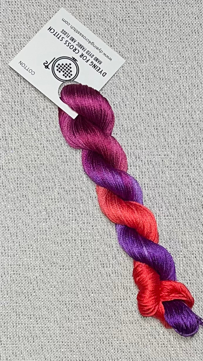 Cotton hand dyed floss - Wild Berries