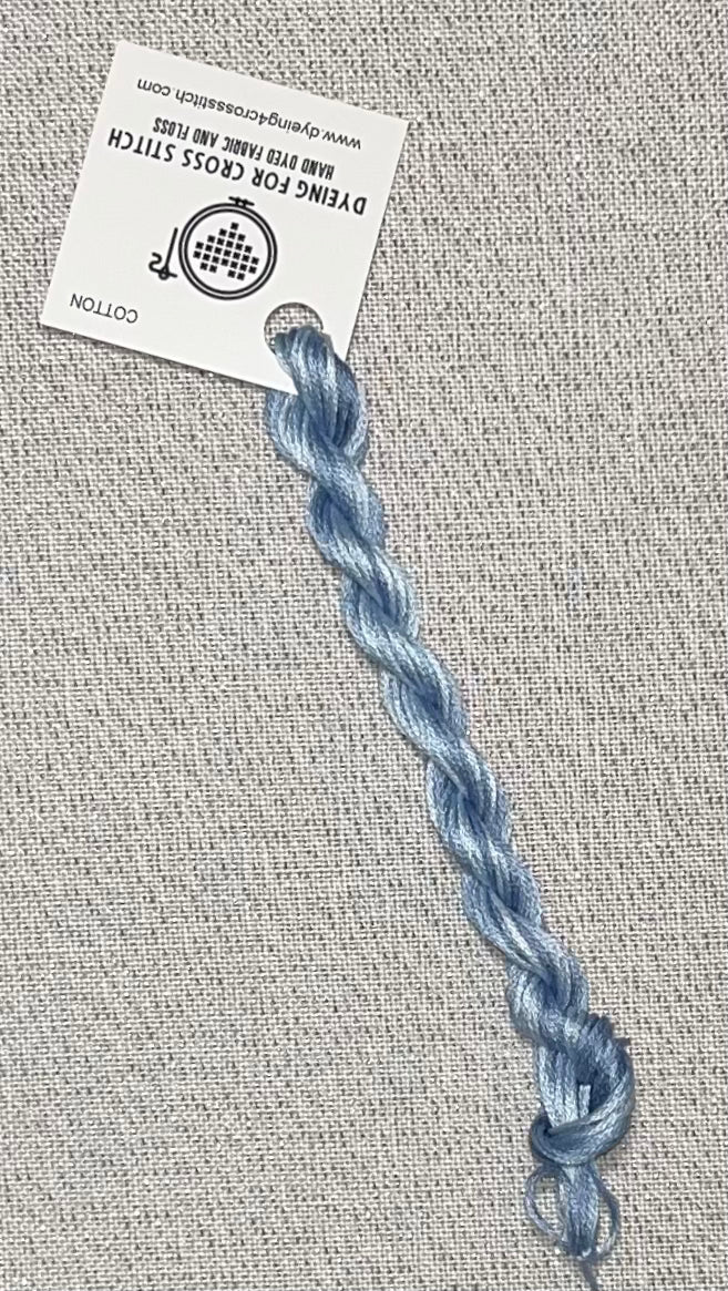 Cotton hand dyed floss - Blue Heather