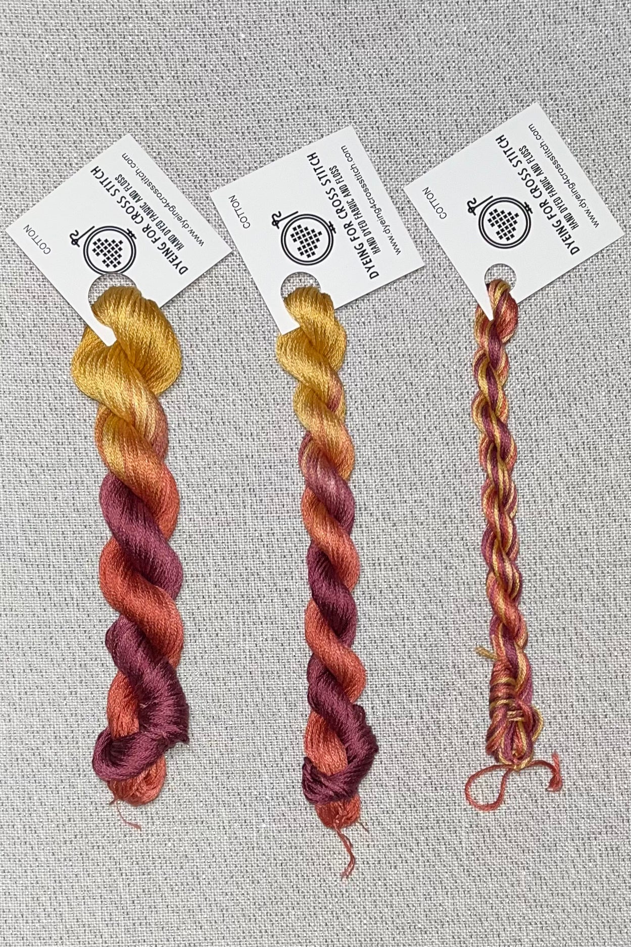 Cotton hand dyed floss - Autumn