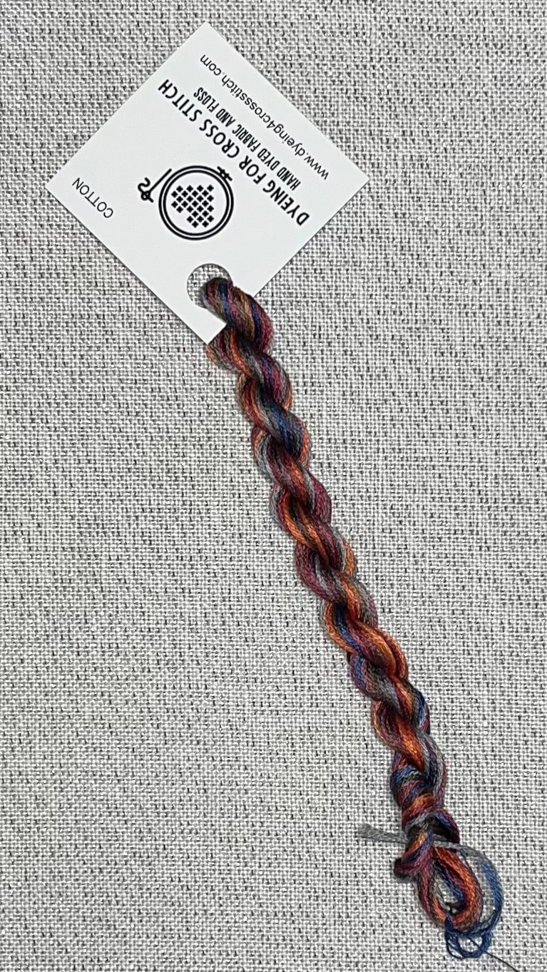 Cotton hand dyed floss - Forest Cabin