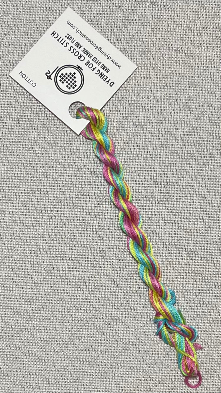 Cotton hand dyed floss - Tie-Dyed Dreams