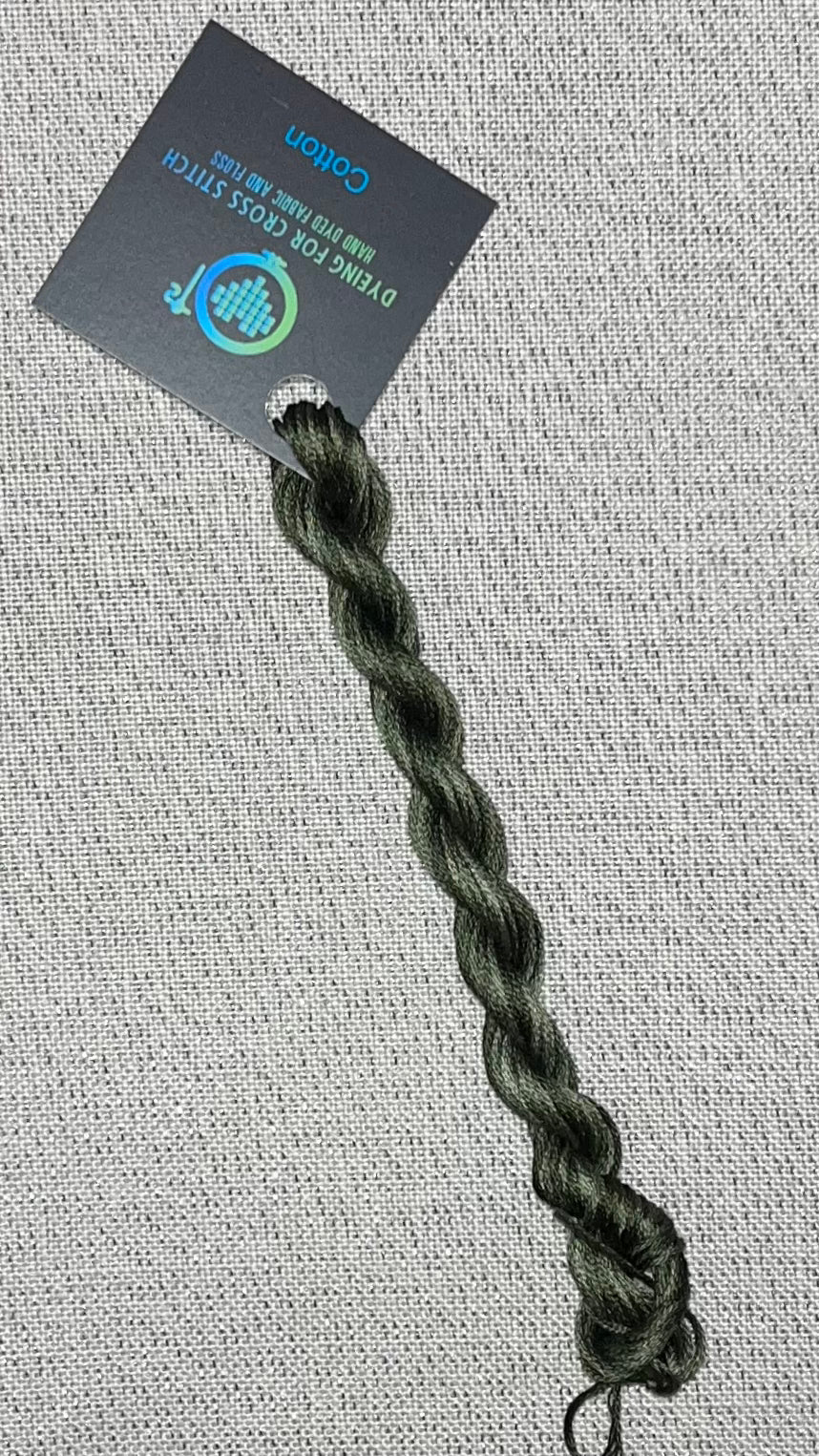 Cotton hand dyed floss - Mountain Moss