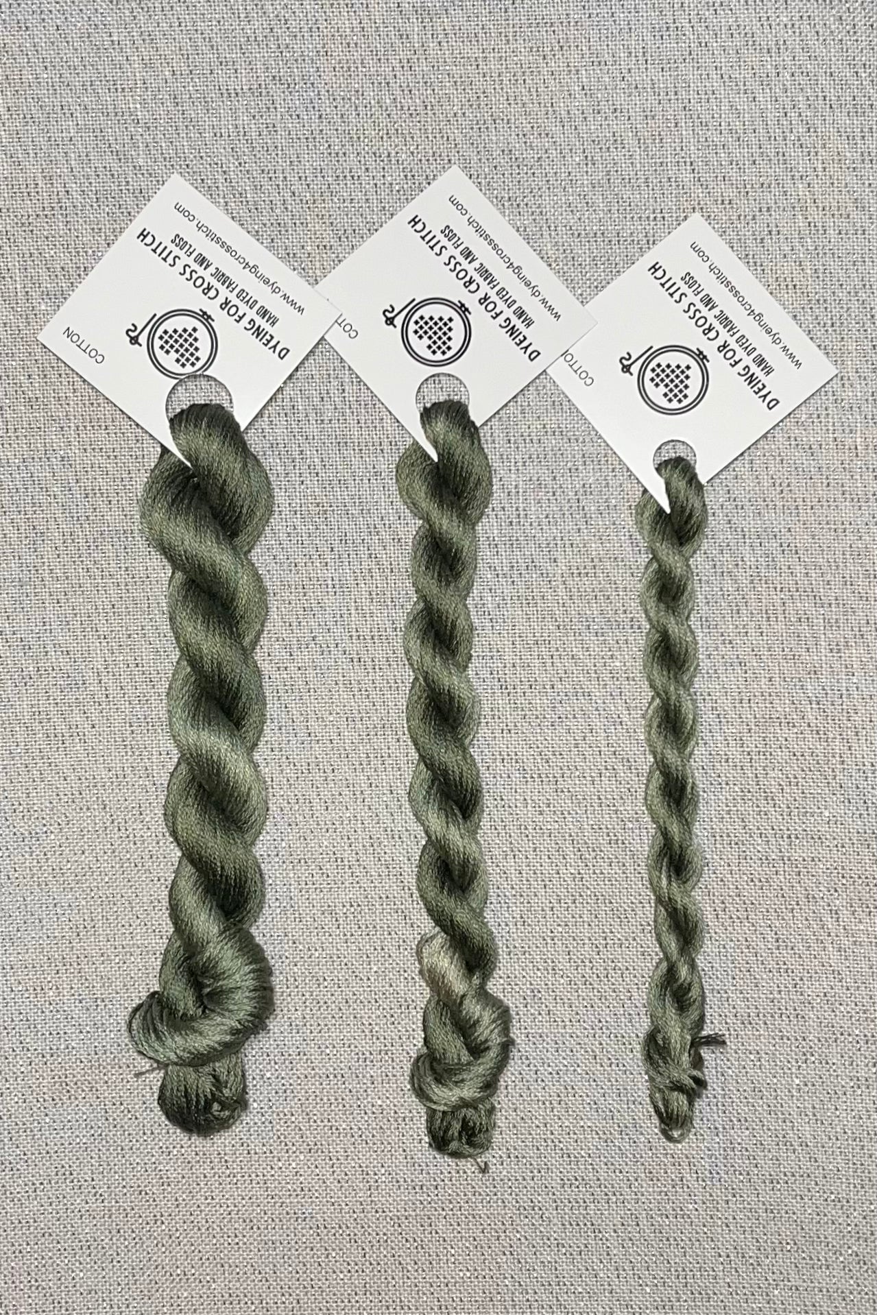 Cotton hand dyed floss - Dill Weed