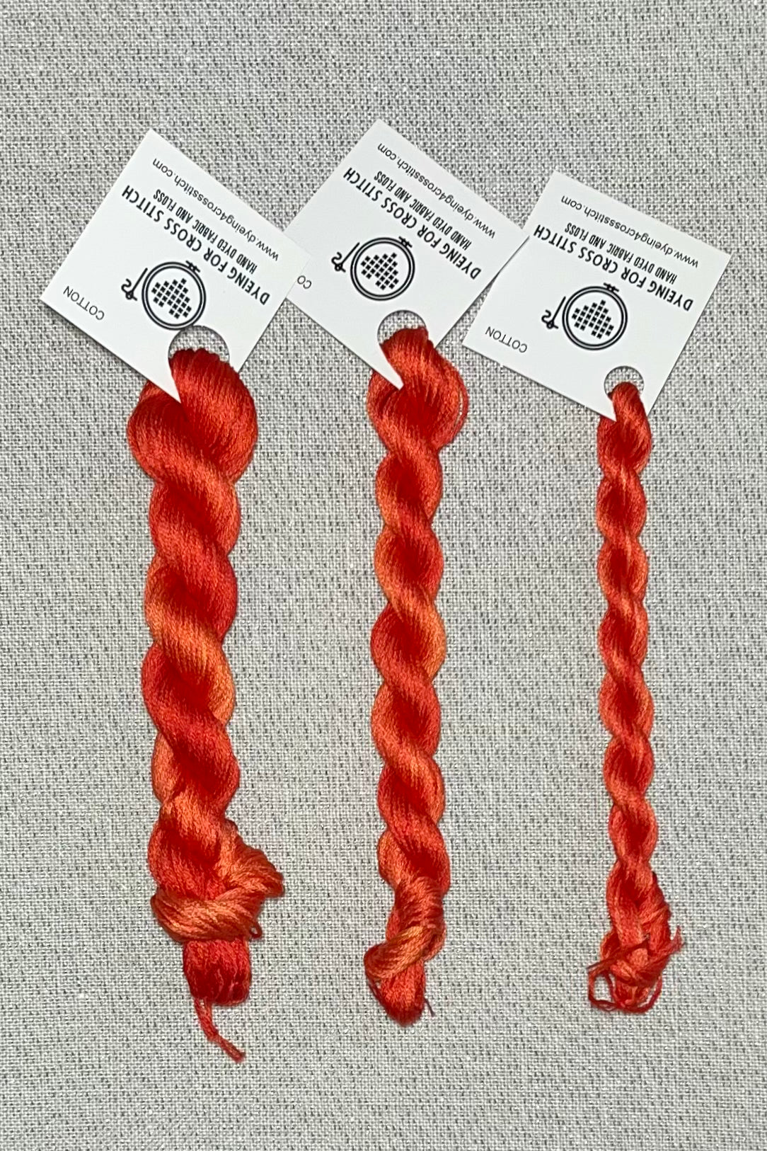 Cotton hand dyed floss - Autumn Blaze