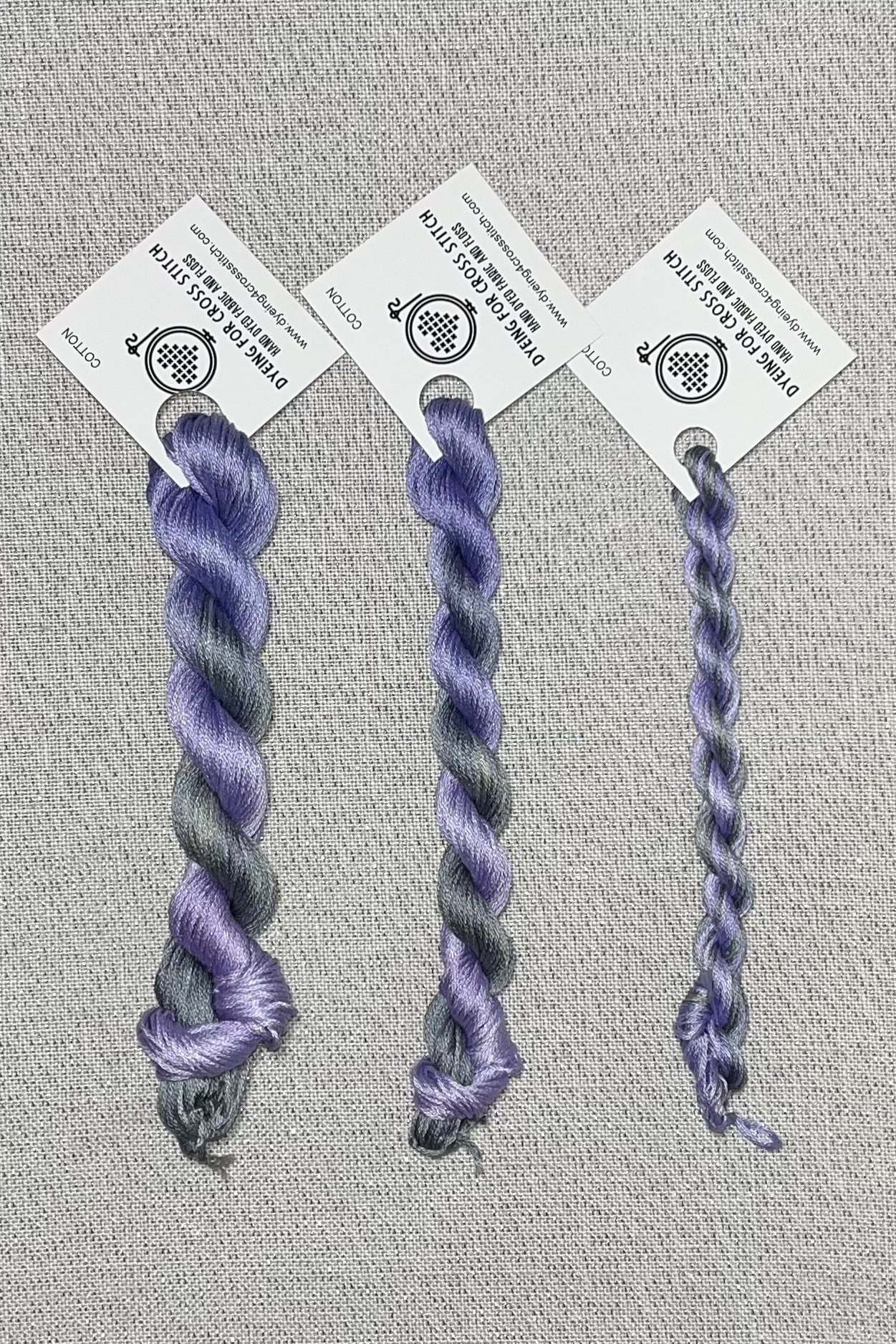 Cotton hand dyed floss - Lavender Mist