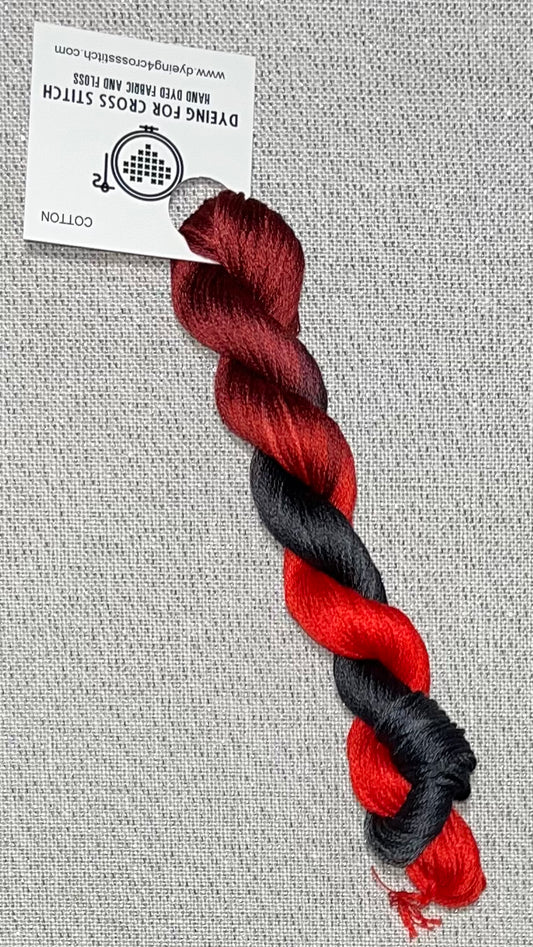 Cotton hand dyed floss - Firebane
