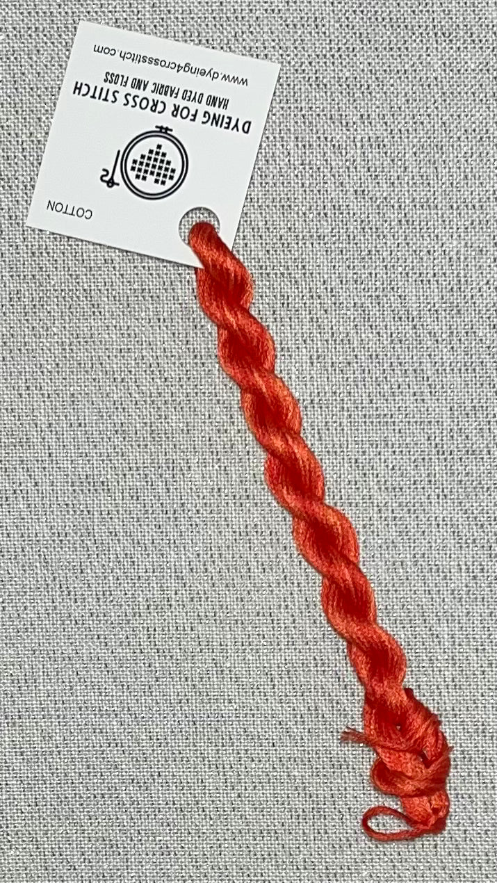 Cotton hand dyed floss - Autumn Blaze