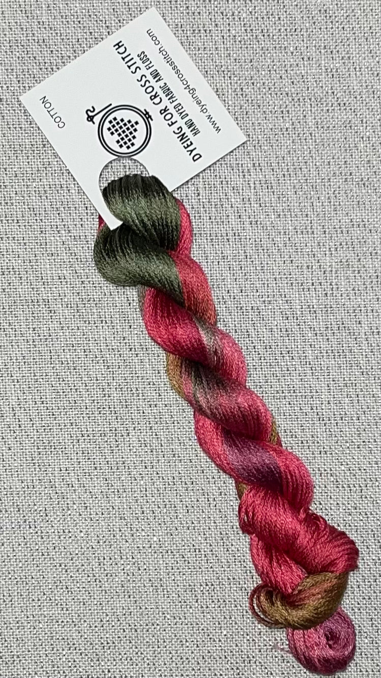 Cotton hand dyed floss - Rose Garden