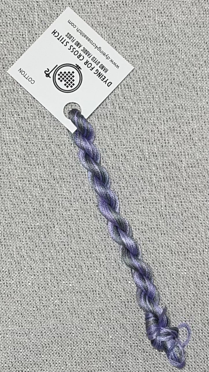 Cotton hand dyed floss - Lavender Mist