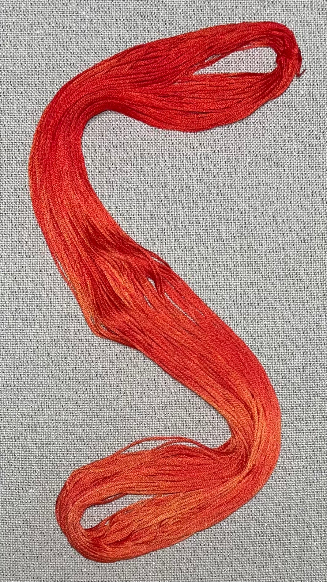 Cotton hand dyed floss - Autumn Blaze