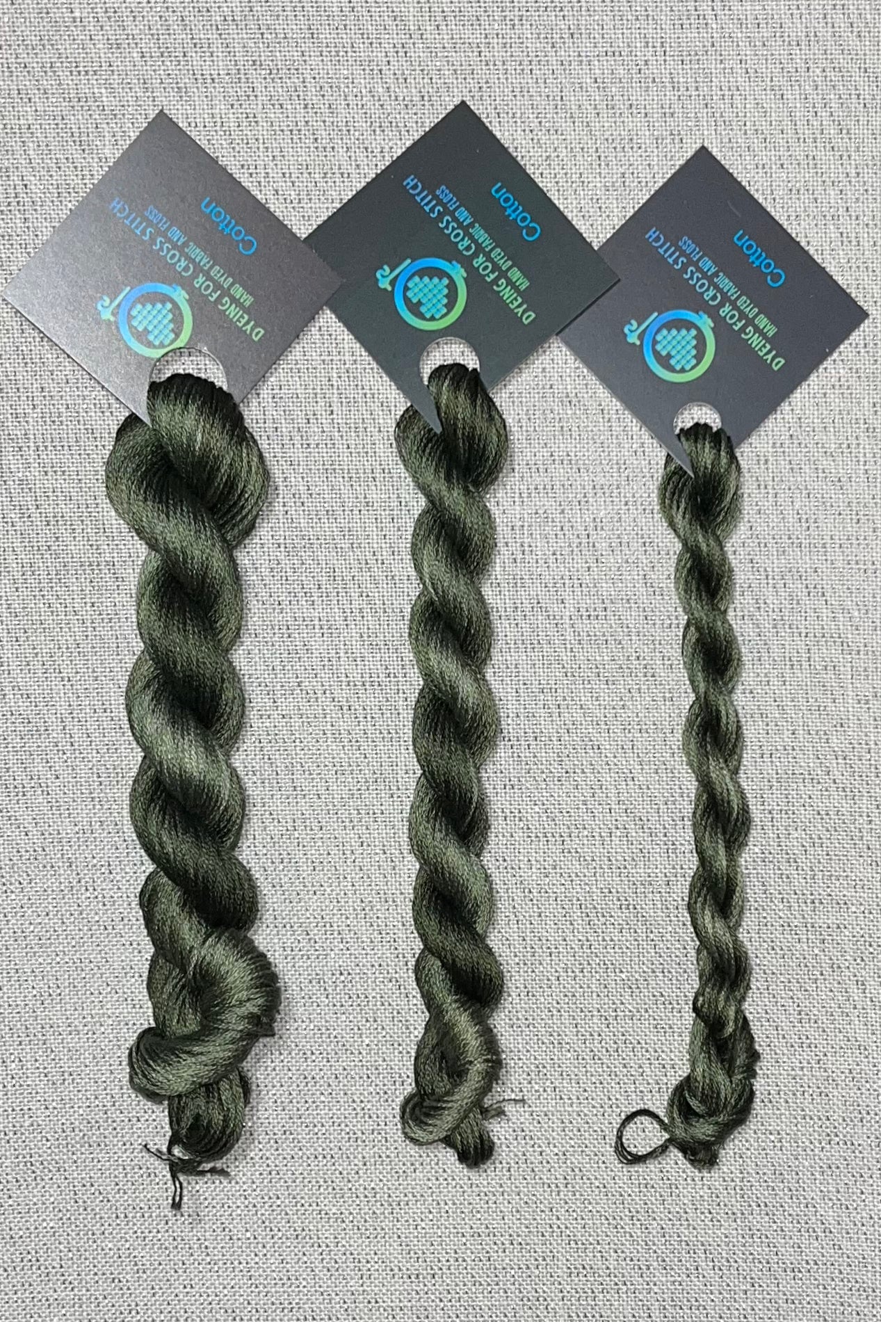 Cotton hand dyed floss - Mountain Moss