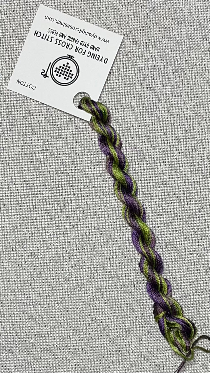 Cotton hand dyed floss - Iris