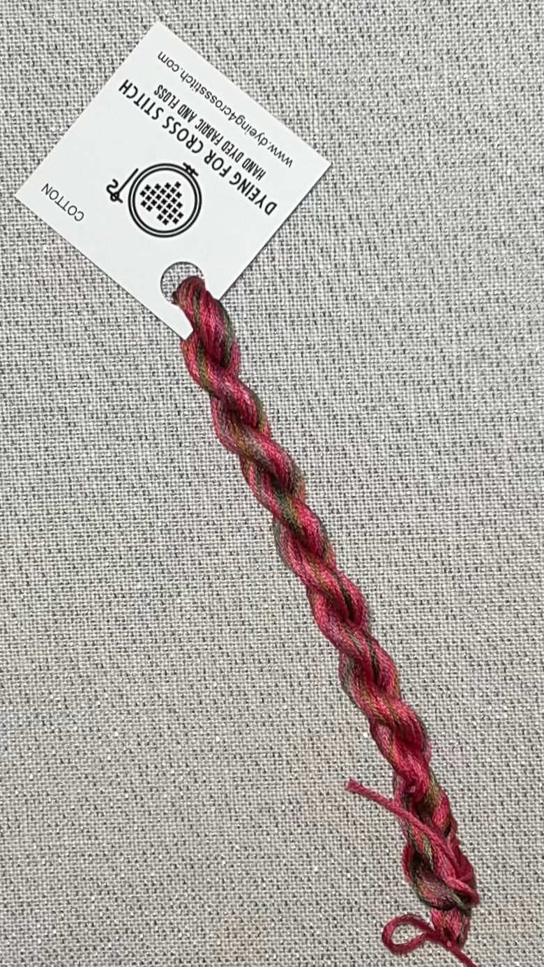Cotton hand dyed floss - Rose Garden