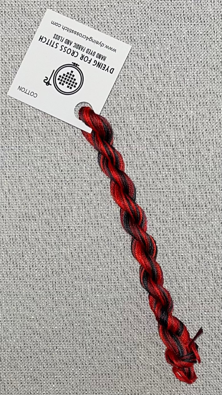 Cotton hand dyed floss - Firebane