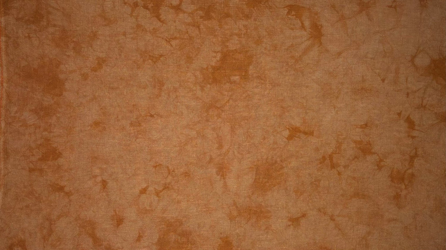 32ct linen - 18x27 - Butterscotch - Medium - Dyeing for Cross Stitch