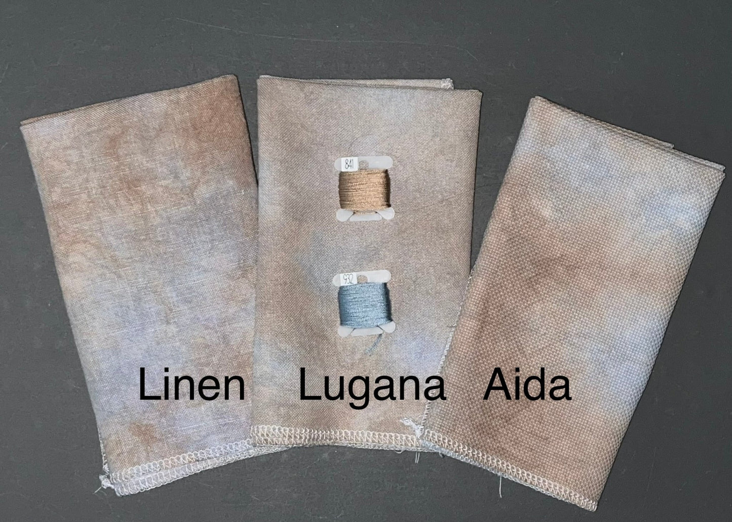 32ct linen - 18x27 - July FOTM - Dyeing for Cross Stitch