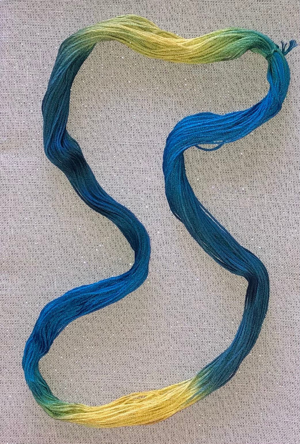 Cotton hand dyed floss - Blue Nutcracker - Dyeing for Cross Stitch