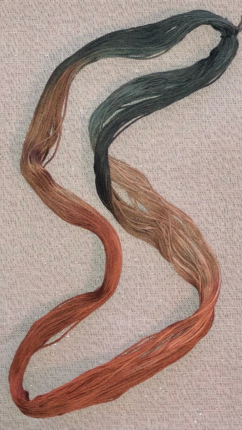 Cotton hand dyed floss - Café au lait - Dyeing for Cross Stitch