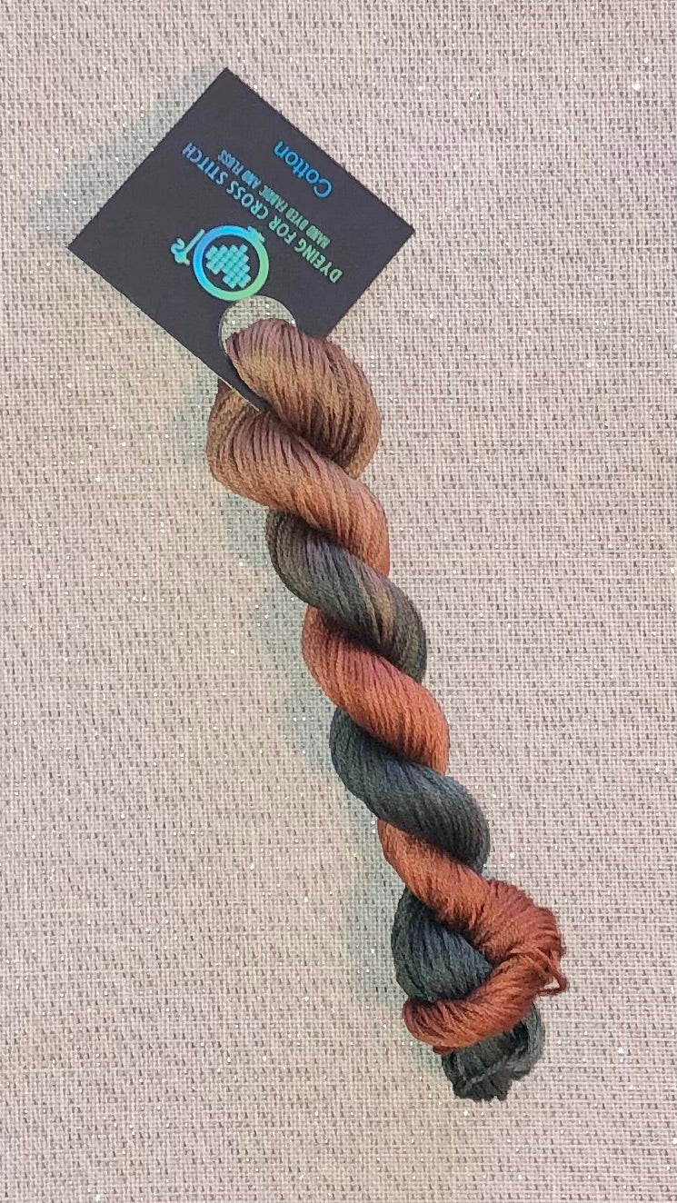 Cotton hand dyed floss - Café au lait - Dyeing for Cross Stitch