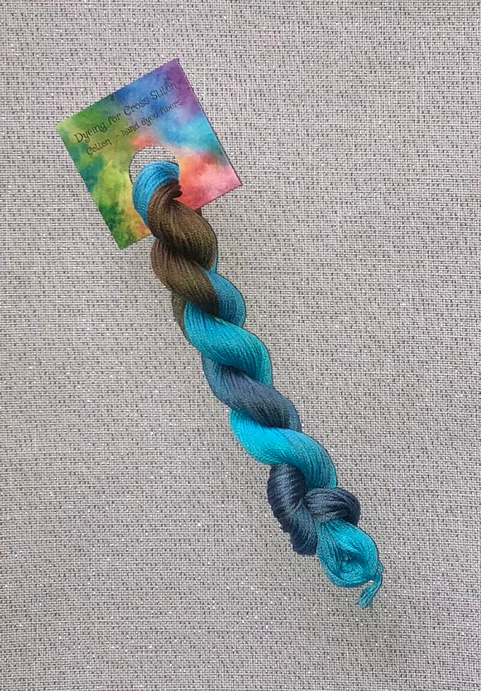 Cotton hand dyed floss - Dark Earth - Dyeing for Cross Stitch