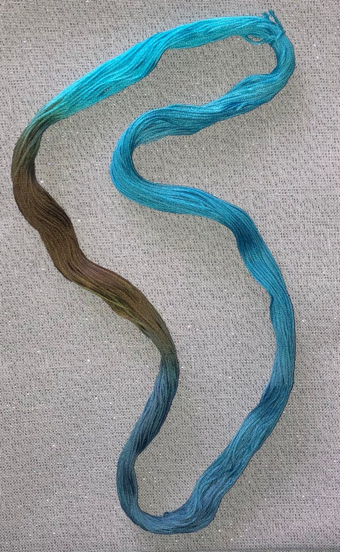 Cotton hand dyed floss - Dark Earth - Dyeing for Cross Stitch