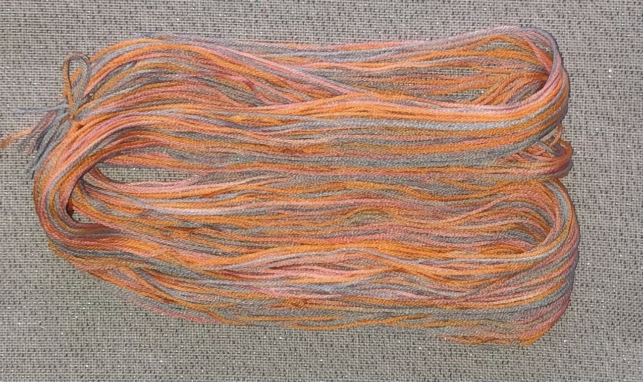 Cotton hand dyed floss - Dreamsicle - Dyeing for Cross Stitch