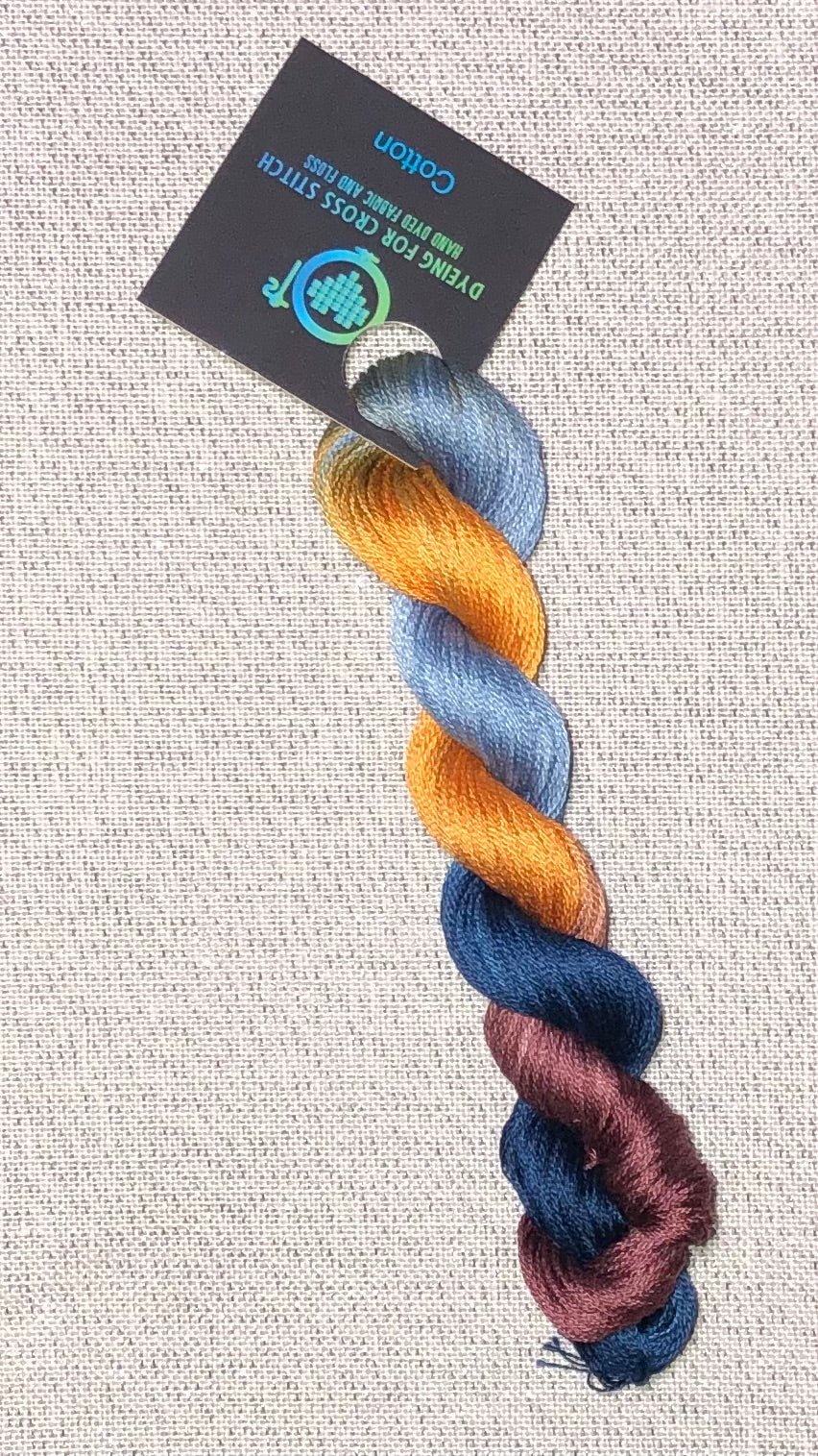 Cotton hand dyed floss - Flannel - Dyeing for Cross Stitch