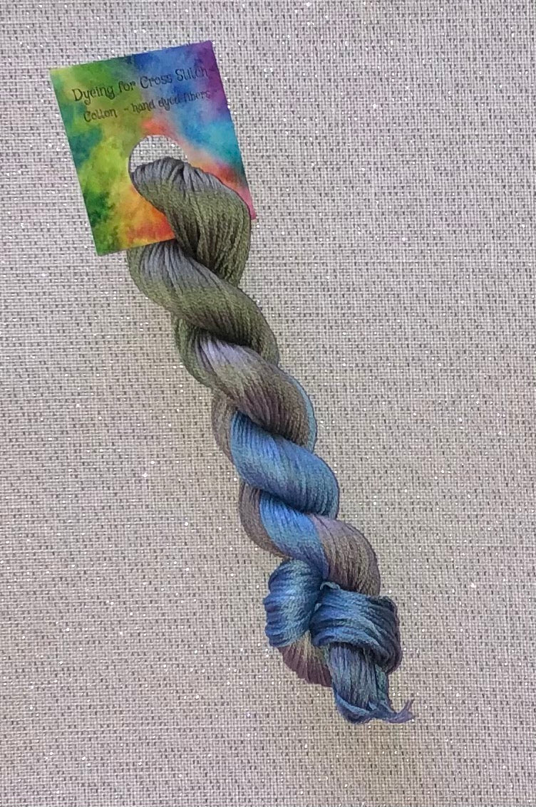 Cotton hand dyed floss - Mossy Knoll - Dyeing for Cross Stitch