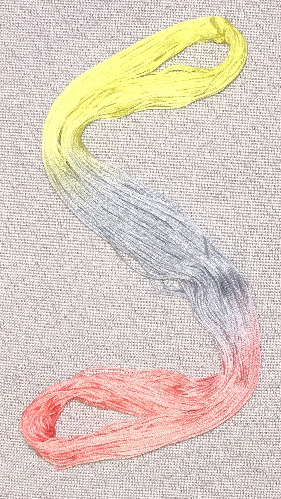 Cotton hand dyed floss - Neon Nights - Dyeing for Cross Stitch