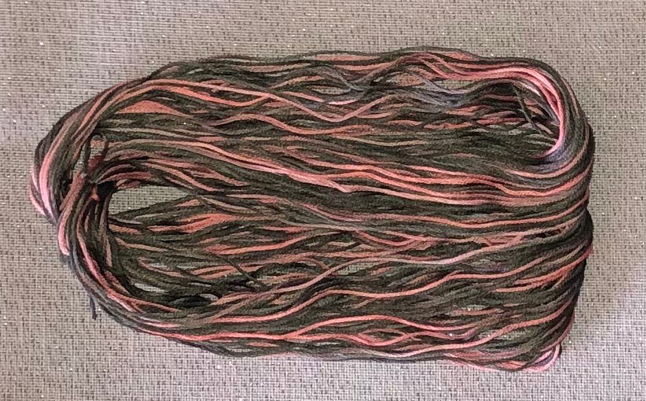 Cotton hand dyed floss - Pink Camo - Dyeing for Cross Stitch