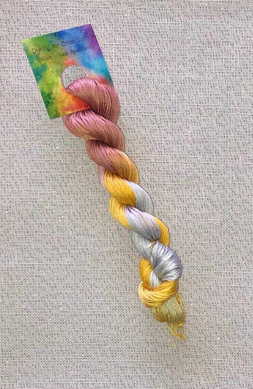 Cotton hand dyed floss - Precious Metals - Dyeing for Cross Stitch