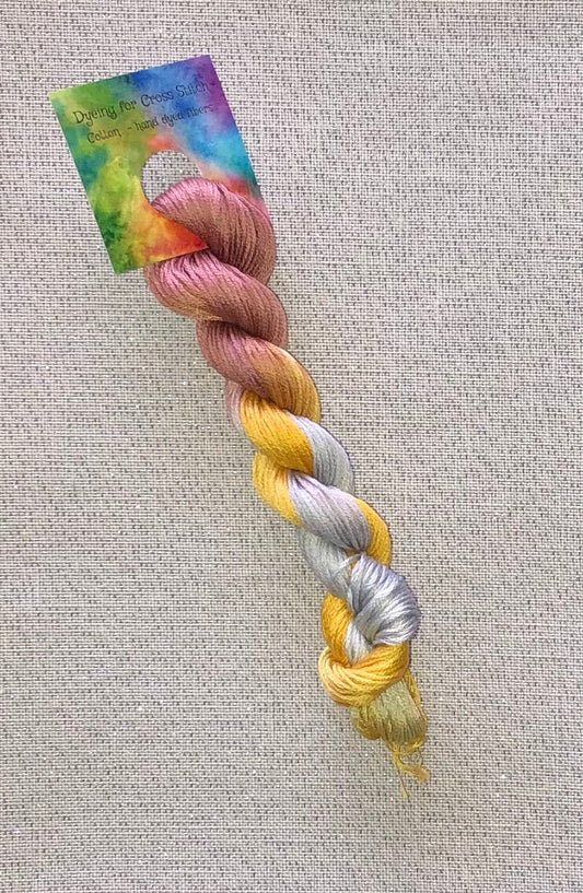 Cotton hand dyed floss - Precious Metals - Dyeing for Cross Stitch