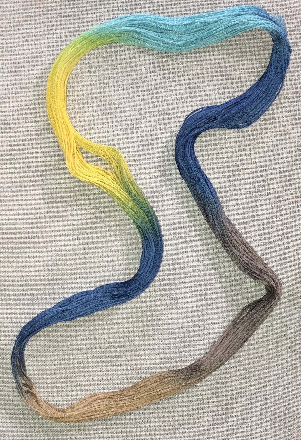 Cotton hand dyed floss - Sand & Surf - Dyeing for Cross Stitch