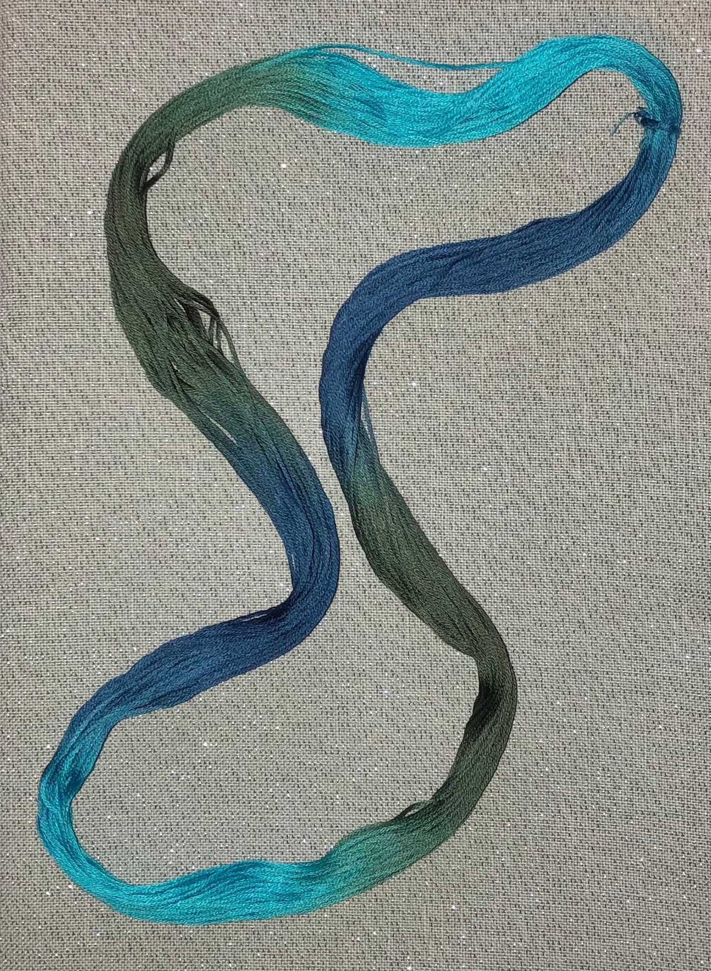 Cotton hand dyed floss - Sea Serpent - Dyeing for Cross Stitch