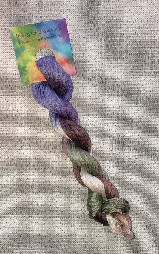 Cotton hand dyed floss - Woodland Sprite - Dyeing for Cross Stitch