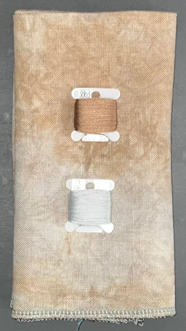 28ct linen - 18x27 - Dust Bunnies - Medium