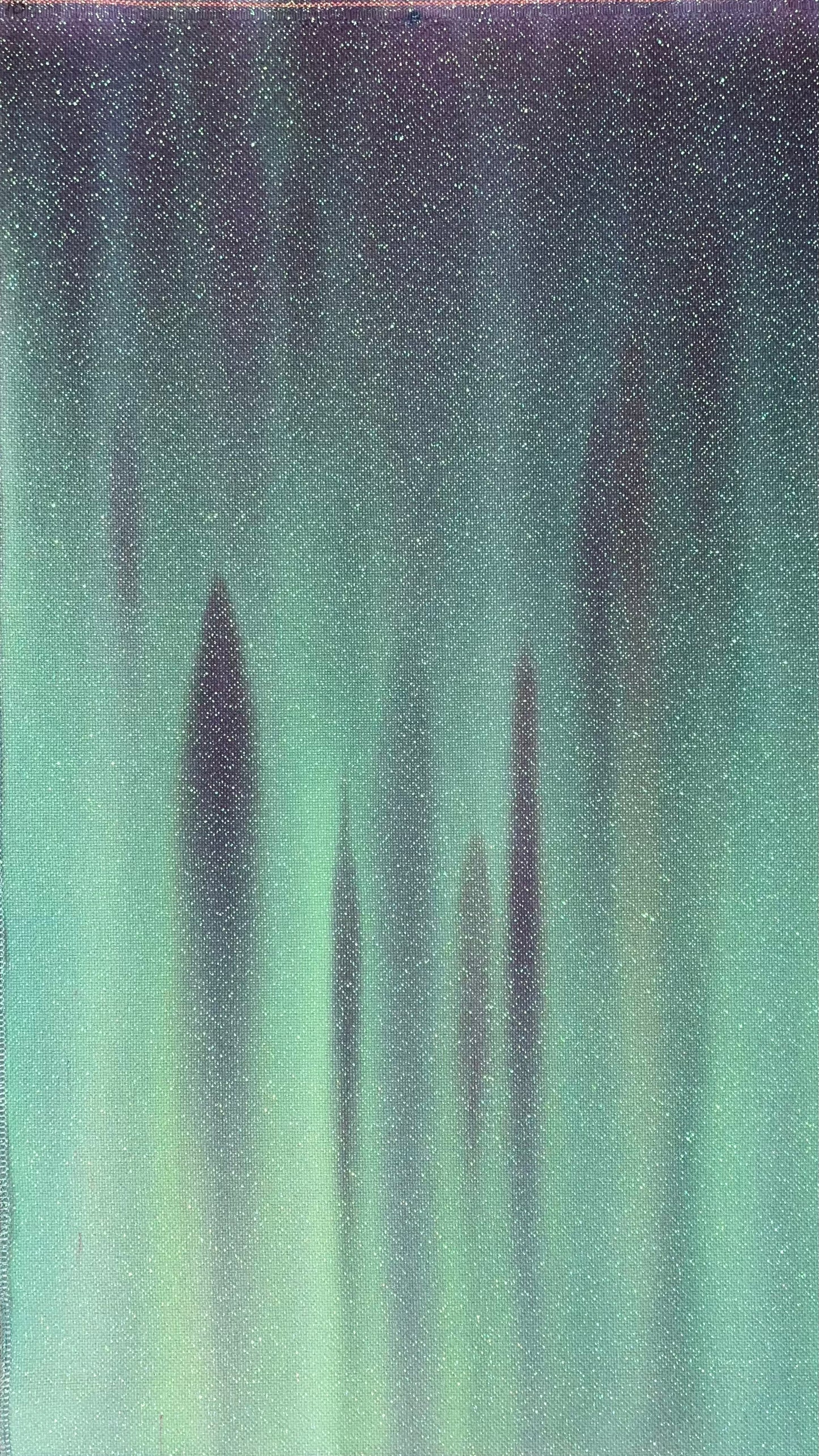 18ct opal aida - 18x29 - Ice Dyed - Greens & Blacks