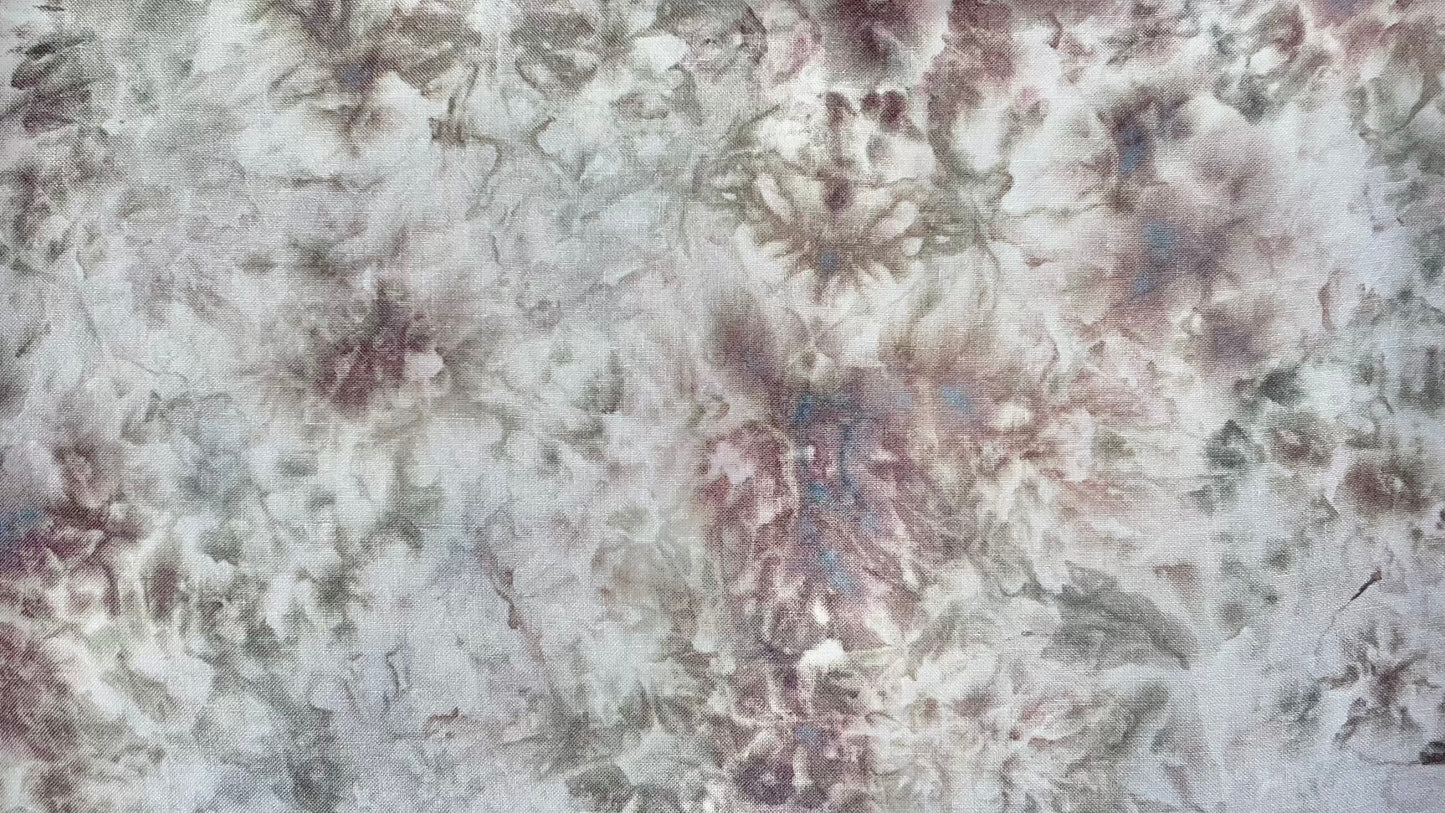 28ct linen - 18x27 - Ice Dyed SOLO