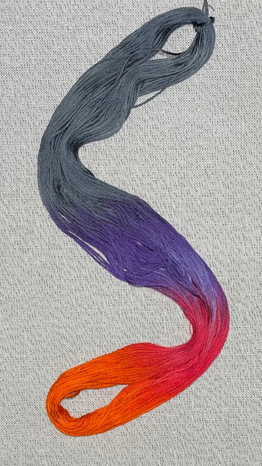 Cotton hand dyed floss - Cinder