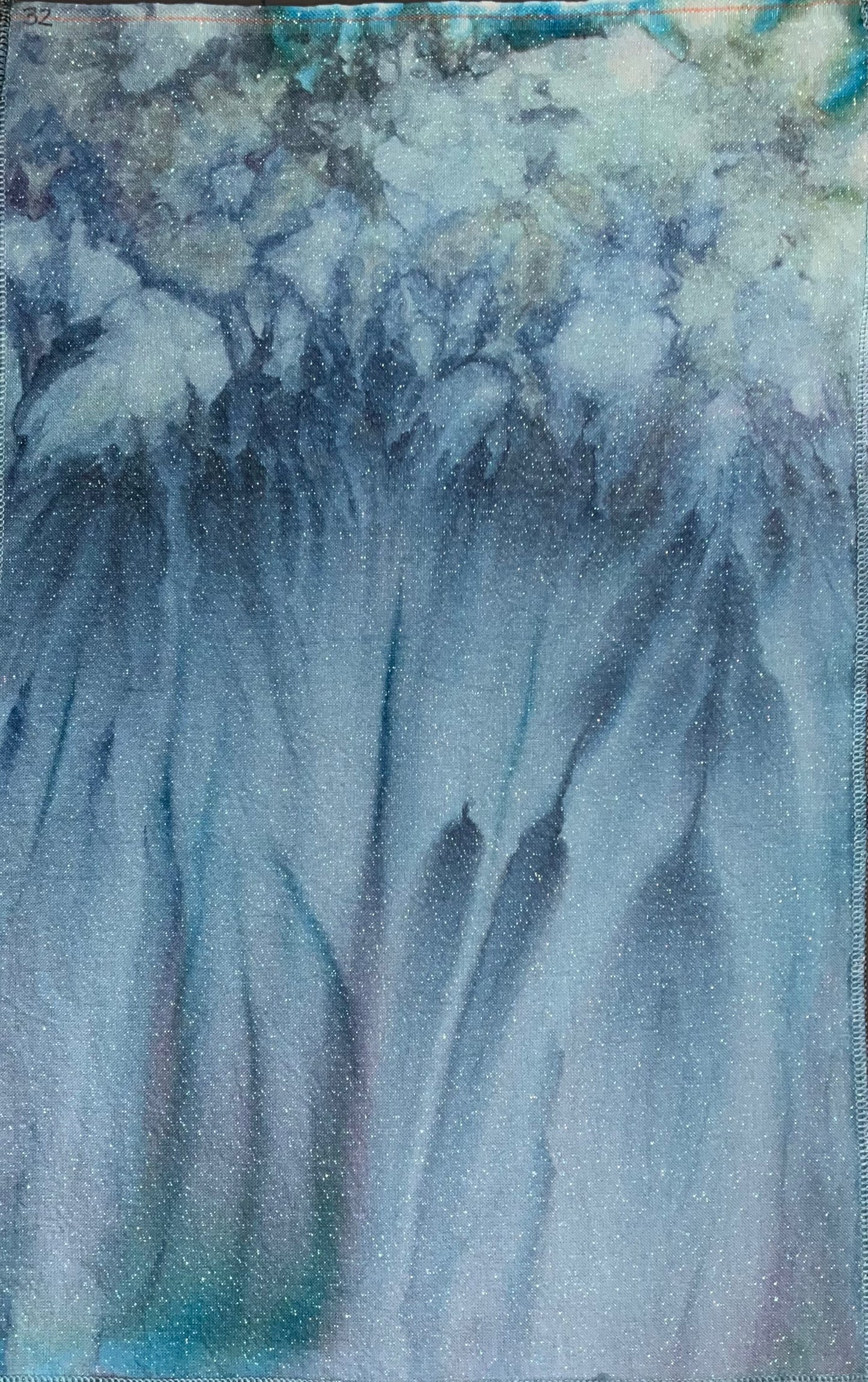 32ct opal linen - 18x27 - Ice Dyed