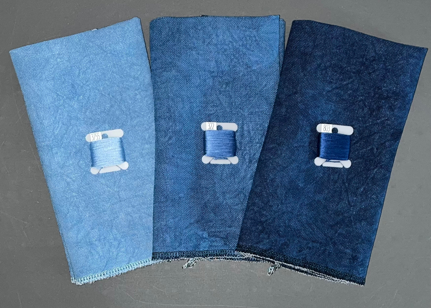 28ct linen - 18x27 - Denim - Dark