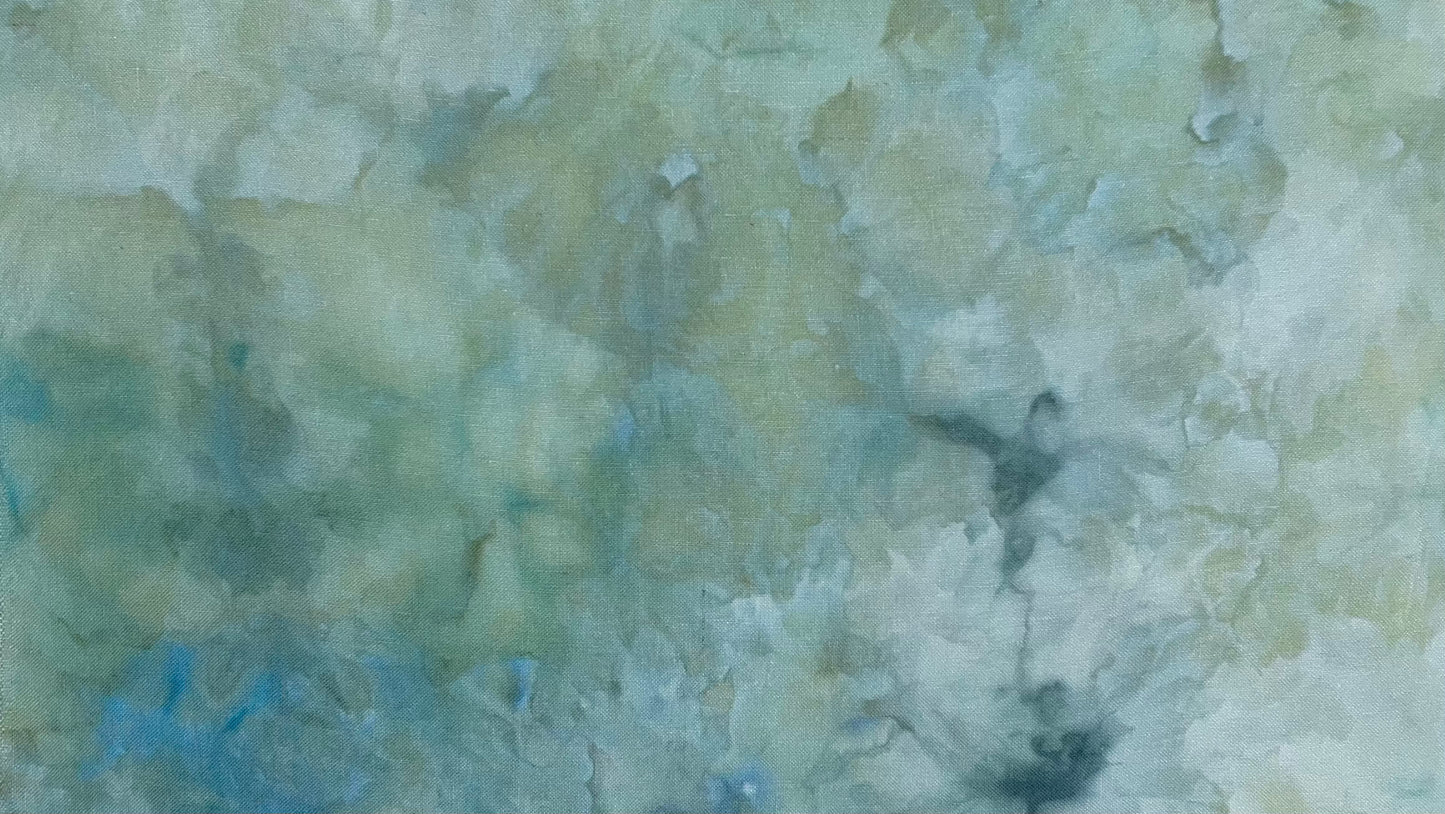 28ct linen - 18x27 - Ice Dyed SOLO - II
