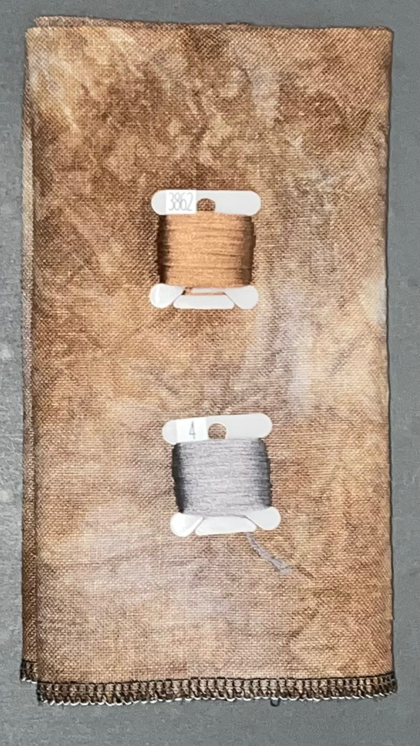 28ct linen - 18x27 - Dust Bunnies - Dark