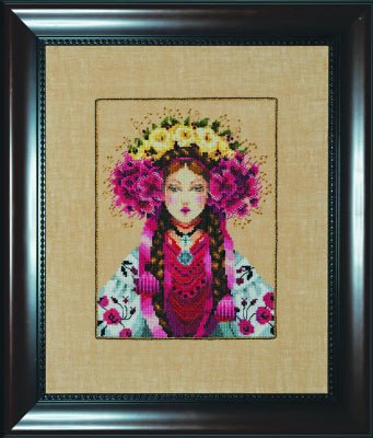 Mirabilia Designs - MD 187 - Luda pattern & embellishment pack - Dyeing for Cross Stitch