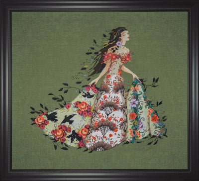 Mirabilia Designs - MD 188 - Blackbird pattern & embellishment pack - Dyeing for Cross Stitch